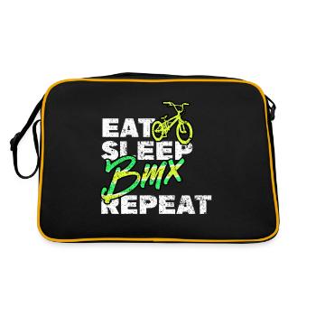 BMX / Bmx Bike / Bike / Gift / Cyclist - Retro Bag - black/gold - Back