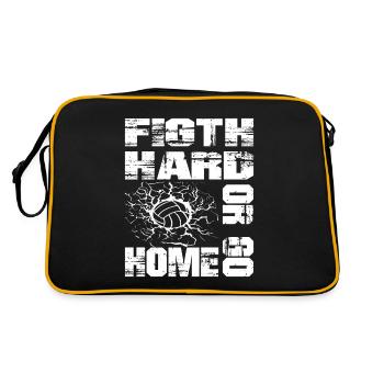 Fight Hard Or Go Home Volleyball Graphic Gift Idea - Sac Retro - noir/or - Dos