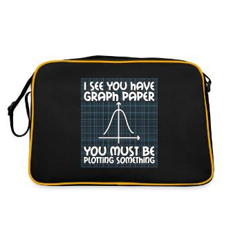 Je vois que vous avez une école de professeur de mathématiques sur papier millimétré - Sac Retro - noir/or - Dos