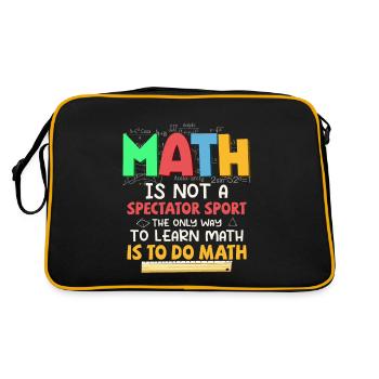 Math Is Not A Spectator Sport Education Math Teach - Retro Tasche - Schwarz/Gold - Hinten