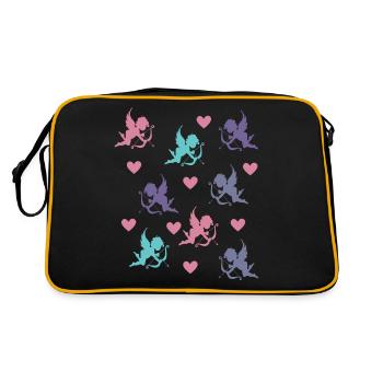 Cupidons et cœurs - Sac Retro - noir/or - Dos