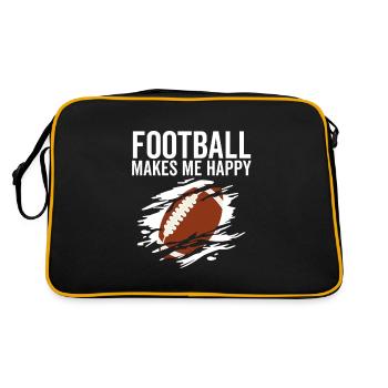 Le football me rend heureux - Sac Retro - noir/or - Dos