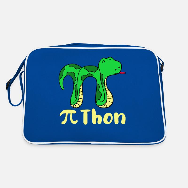Lustige Schlange Pi Tag Mathe Python Wissenschaft Witz Retro Tasche