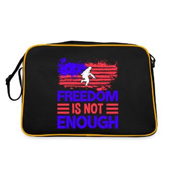 FREEDOM IS NOT ENOUGH - Retro Bag - black/gold - Back