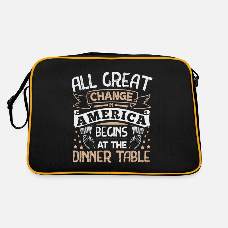 All GREAT CHANGE AMERICA BEGIN AT THE DINNER TABLE Retro Bag