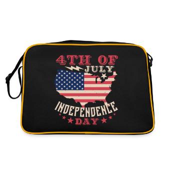 4TH OF JULY INDEPENDENCE DAY USA - Retro Bag - black/gold - Back
