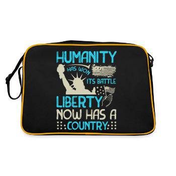 HUMANITY HAS WON IT IS BATTLE LIBERTY NOW HAS A - Retro Bag - black/gold - Back