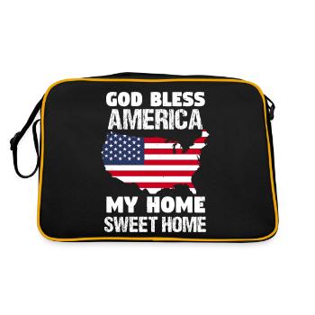 DIEU BÉNISSE L’AMÉRIQUE MA MAISON DOUCE HOM - Sac Retro - noir/or - Dos