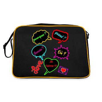 pourquoi quand ou - Sac Retro - noir/or - Dos