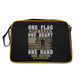 ONE LAND ONE HEART ONE HAND ONE NATION EVERMORE - Retro Bag - black/gold - Back