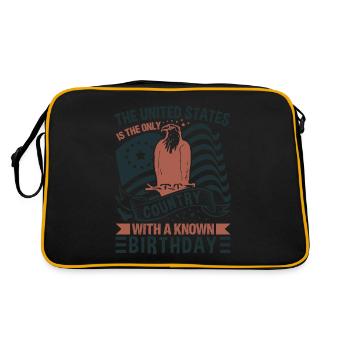 DIE VEREINIGTEN STAATEN SIND DAS EINZIGE LAND MIT EINEM BEKANNTEN - Retro Tasche - Schwarz/Gold - Hinten