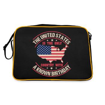 DIE VEREINIGTEN STAATEN SIND DAS EINZIGE LAND MIT EINEM BEKANNTEN - Retro Tasche - Schwarz/Gold - Hinten
