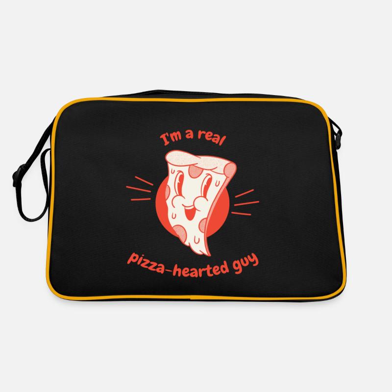 I'm A Real Pizza-Hearted Guy Retro Funny Pizza Retro Tasche
