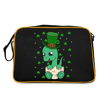 Dinosaure Saint-Patrick Dino - Sac Retro - noir/or - Dos