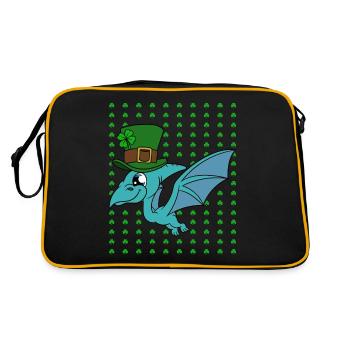 Dinosaure Saint-Patrick Dino - Sac Retro - noir/or - Dos