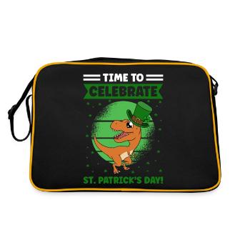 Dinosaure Saint-Patrick Dino - Sac Retro - noir/or - Dos