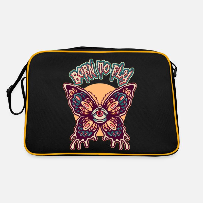 Flying, flight crew, deadhead saying born-to-fly Retro Bag