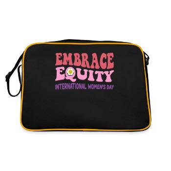 Journée internationale de la femme Embrace Equity - Sac Retro - noir/or - Dos