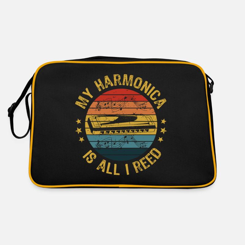 My Harmonica Is All I Reed Harmonica Player Gift Retro Tasche