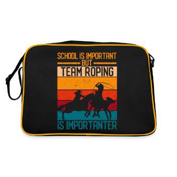 L’école est importante, mais l’équipe est plus importante - Sac Retro - noir/or - Dos