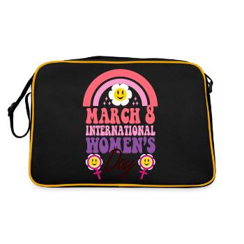 March 8 International Womens Day Awareness - Retro Bag - black/gold - Back