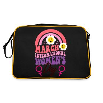 Autonomisation des femmes Journée internationale de la femme - Sac Retro - noir/or - Dos