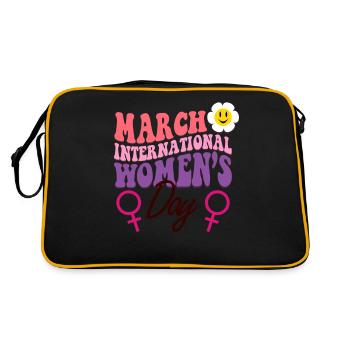 Bonne Journée internationale de la femme - Sac Retro - noir/or - Dos
