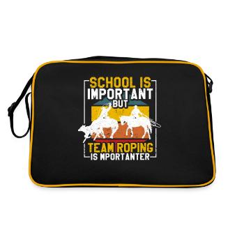 L’école est importante, mais l’équipe est plus importante - Sac Retro - noir/or - Dos