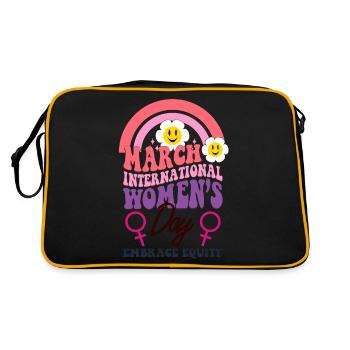 Égalité, Féminisme - Journée internationale de la femme - Sac Retro - noir/or - Dos