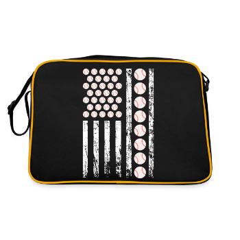 American Sports Baseball Flag Athletic Ball Game - Sac Retro - noir/or - Dos