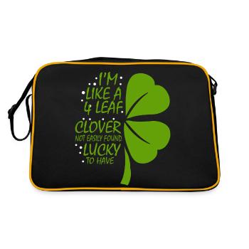 Je suis comme un trèfle à 4 feuilles qui ne - Sac Retro - noir/or - Dos