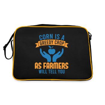 CORN IS A GREEDY CROP AS FARMERS WILL TELL YOU - Retro Bag - black/gold - Back