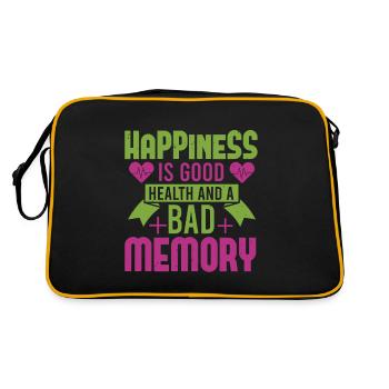 HAPPINES EST BON EN BONNE SANTÉ ET UN MAUVAIS SOUVENIR - Sac Retro - noir/or - Dos