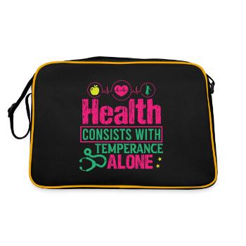 HEALTH CONSISTS WITH TEMPERANCE ALONE - Retro Bag - black/gold - Back
