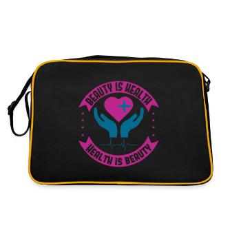 LA BEAUTÉ EST SAINE LA SANTÉ EST LA BEAUTÉ - Sac Retro - noir/or - Dos