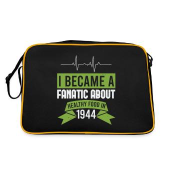 JE SUIS DEVENU UN FANATIQUE DE L’ALIMENTATION SAINE EN 1944 - Sac Retro - noir/or - Dos