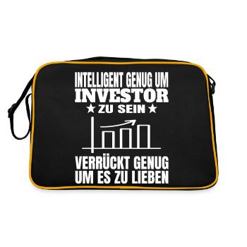 Stock Exchange Stock Market Share Prices Shares Investment - Retro Bag - black/gold - Back