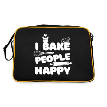 Pastry Baking Baker Bakery Pastry Maker - Retro Bag - black/gold - Back
