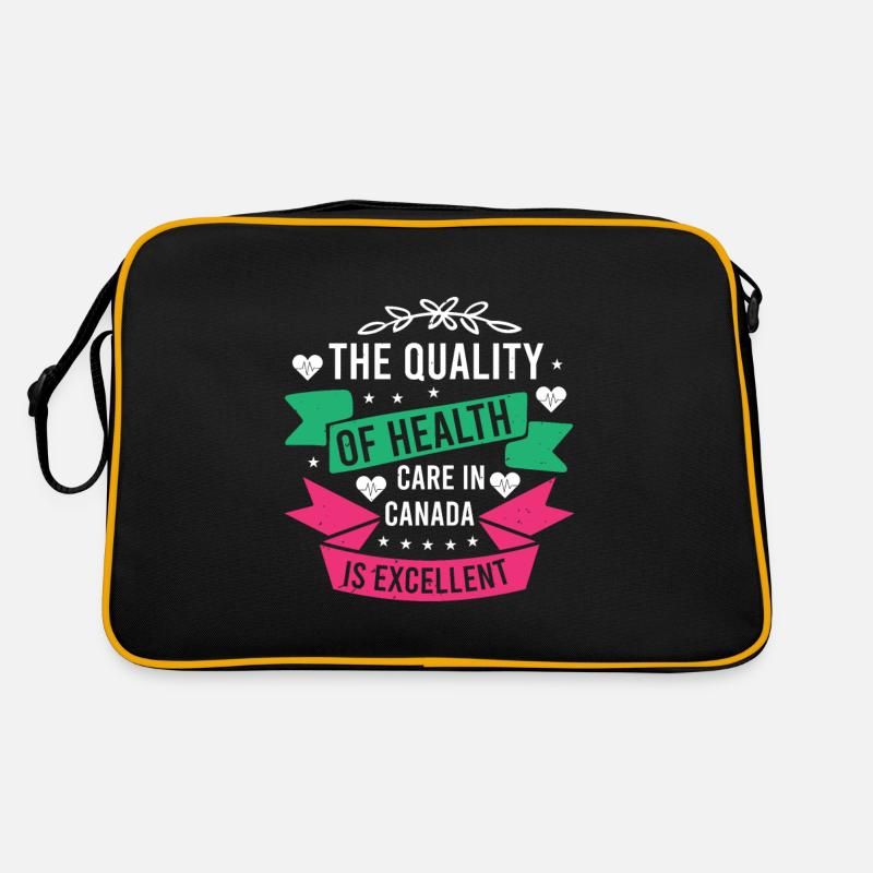 LA QUALITÉ DES SOINS DE SANTÉ AU CANADA EST EXCELLENTE - Sac Retro - noir/or