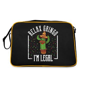 Relax Gringo I'm Legal Funny Pride - Retro Bag - black/gold - Back