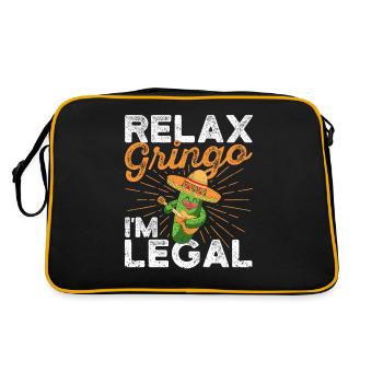 Relax Gringo I'm Legal Funny Pride - Retro Bag - black/gold - Back