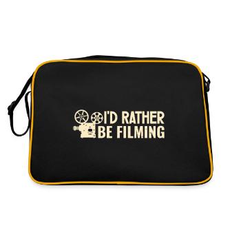Je préfère filmer un film - Sac Retro - noir/or - Dos