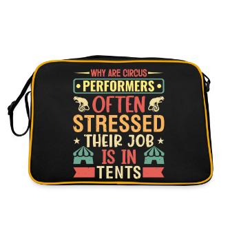 Pourquoi les artistes de cirque sont-ils souvent stressés - Sac Retro - noir/or - Dos