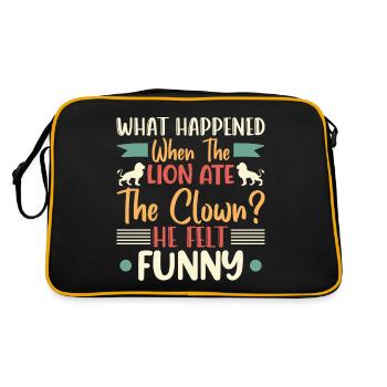 What happen when the lion ate the clown - Retro Bag - black/gold - Back