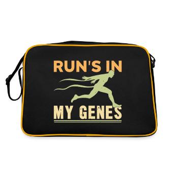 Les marathoniens courent la course est dans mes gènes - Sac Retro - noir/or - Dos