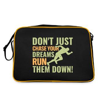 Don't just chase your dreams run them do - Retro Bag - black/gold - Back