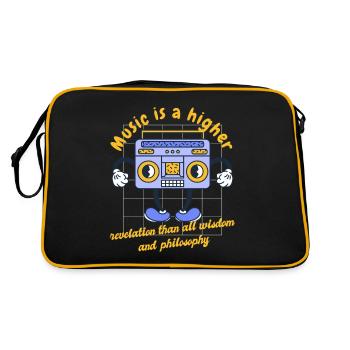 Music Is A Higher Revelation Than All Wisdom Retro - Retro Bag - black/gold - Back