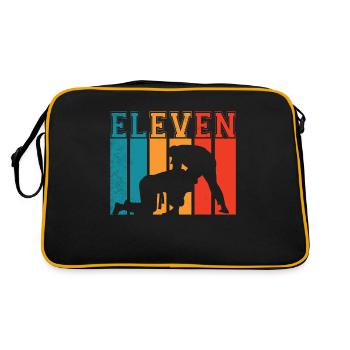 Jiu Jitsu ELEVEN Geburtstag Retro Thema Vintage - Retro Tasche - Schwarz/Gold - Hinten