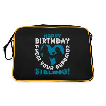 JOYEUX ANNIVERSAIRE DE VOTRE FRÈRE OU SŒUR SUPÉRIEUR - Sac Retro - noir/or - Dos