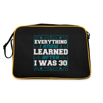 EVERYTHING I KNOW I LEARNED AFTER I WAS 30 - Retro Bag - black/gold - Back